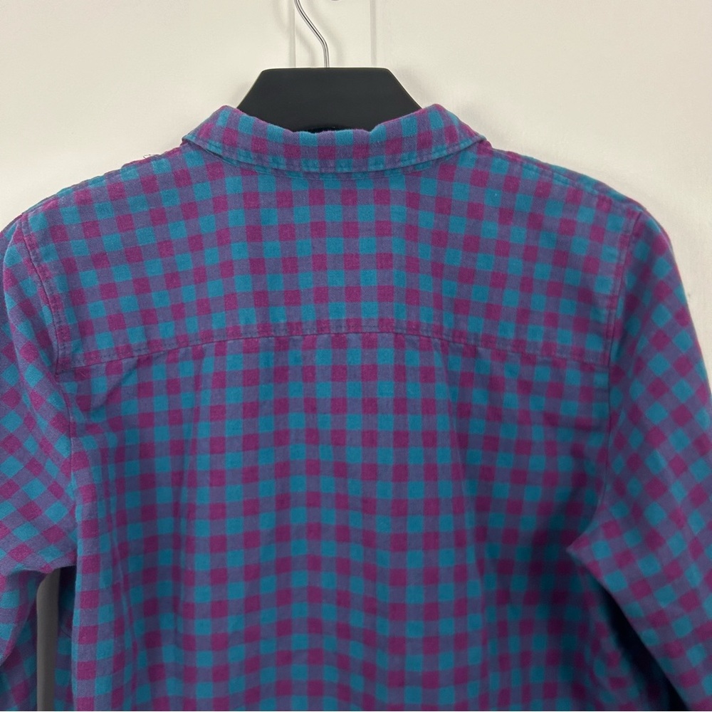 Orvis womens top button down blue purple gingham size M - Picture 5 of 7